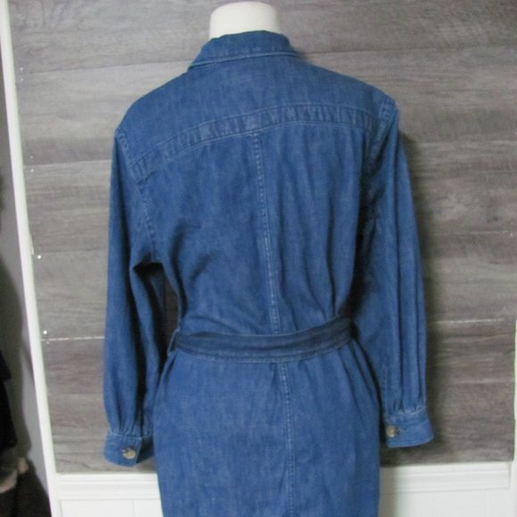 FREE ASSEMBLY LADIES DENIM BELTED DRESS NWT - Picture 4 of 9
